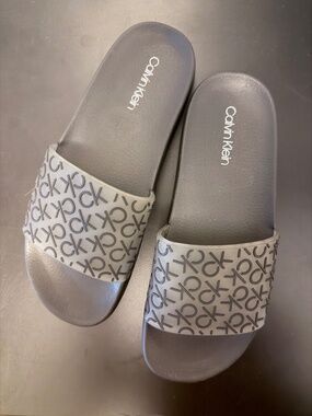 Calvin Klein Black Slides Sandals